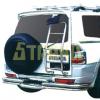 POLISHED STAINLESS STEEL REAR LADDER RACK FOR MITSUBISHI PAJERO '00 UP